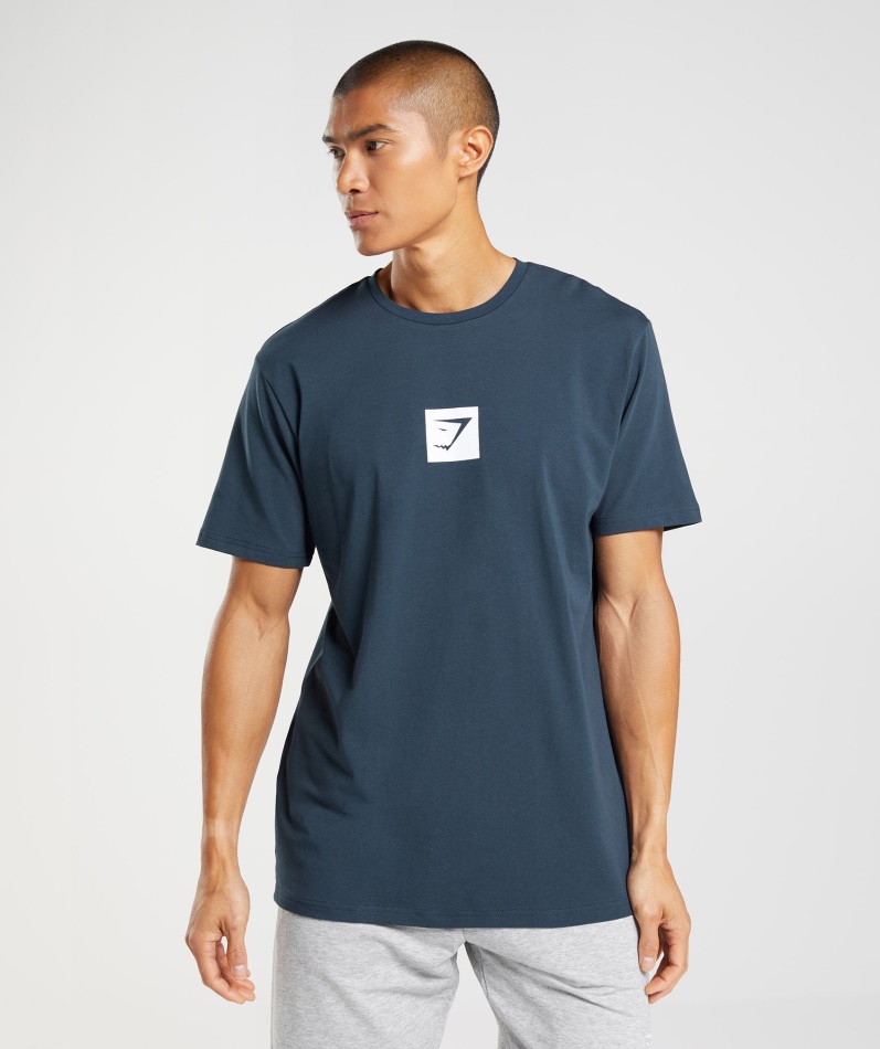 Gymshark アウトライン Tシャツ ネイビー