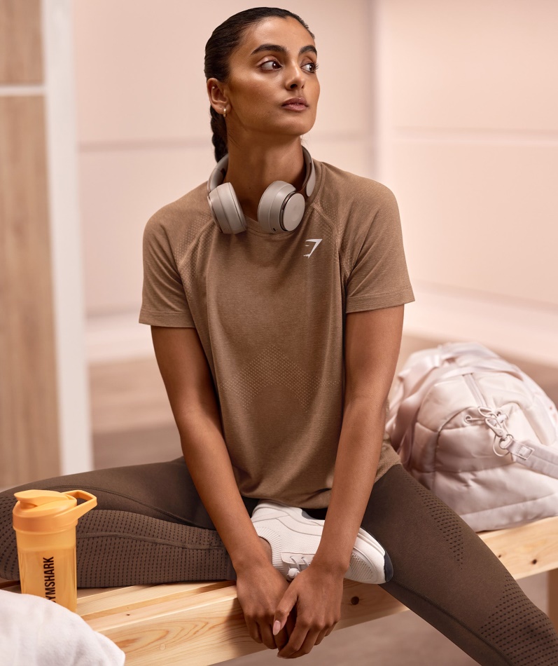 ジムシャーク バイタル シームレス 2.0 ライト Tシャツ フォーン マール スタイル